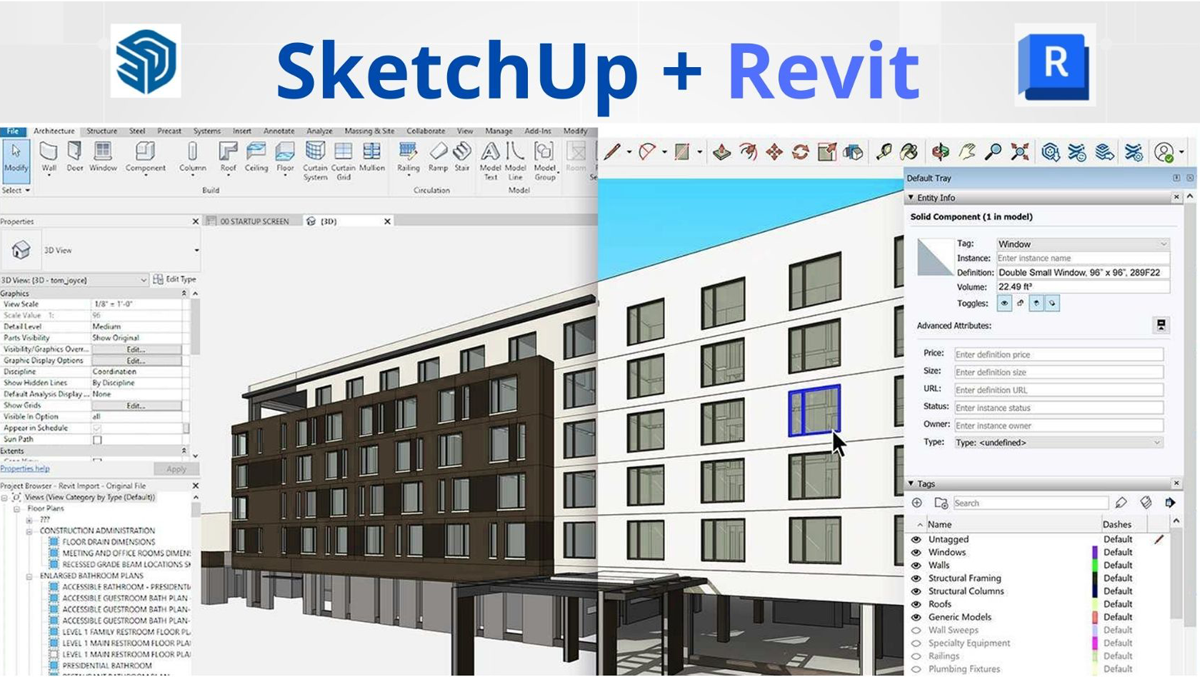 SketchUpból Revitbe:    Koncepciótól a BIM-modellig